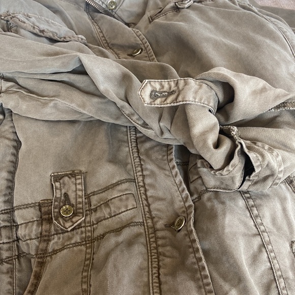 Max Jeans Army Green Military Style Sherpa Lined Jacket - Picture 6 of 7